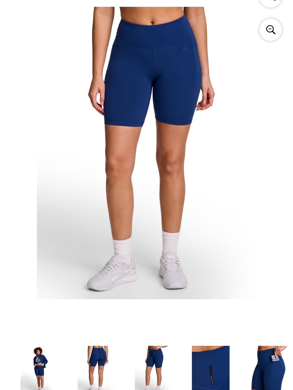 Reebok High-Rise Navy Bike Shorts